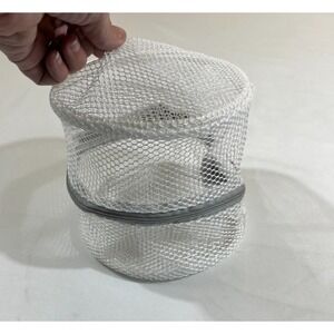 Mesh Bra Laundry Wash Bag Cylinder Lingerie Delicate Guard Protector Zippered 6"
